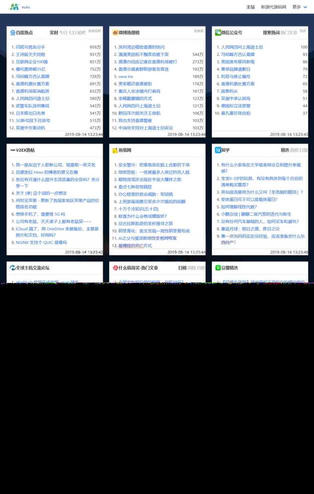 2023年全新热搜热门榜内容系统聚合源码 - 简单网创项目资源网