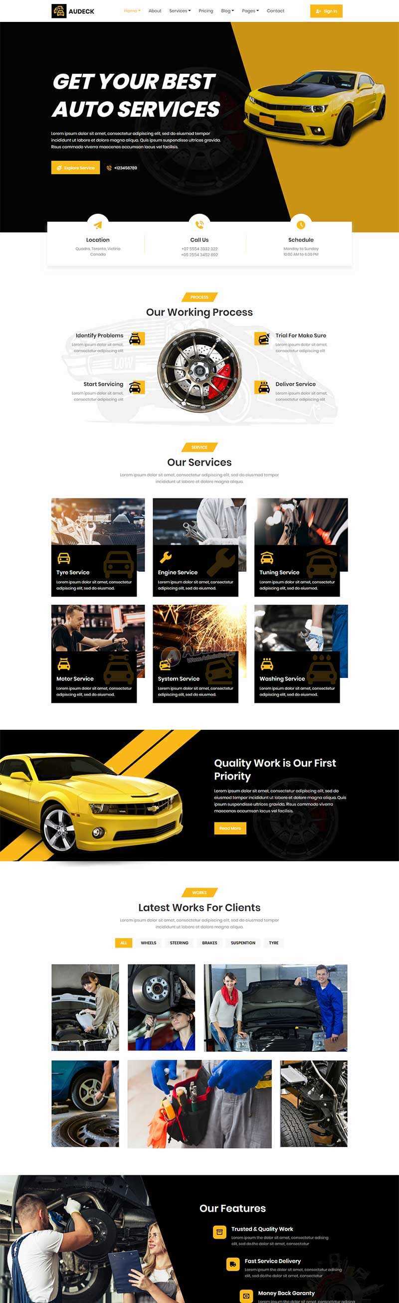 bootstrap响应式汽车改装维修公司官网html模板 - 简单网创项目资源网