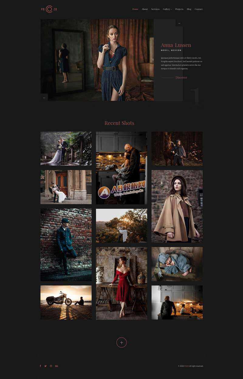 精美摄影作品集网站html模板 - 简单网创项目资源网