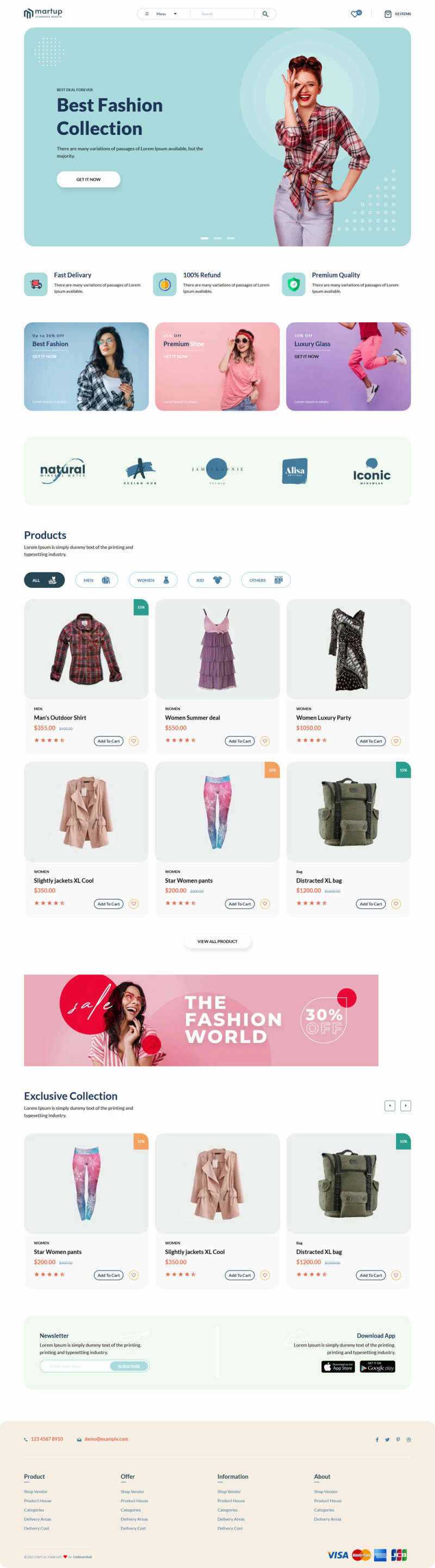 Bootstrap5多用途的女性服装电商HTML模板 - 简单网创项目资源网
