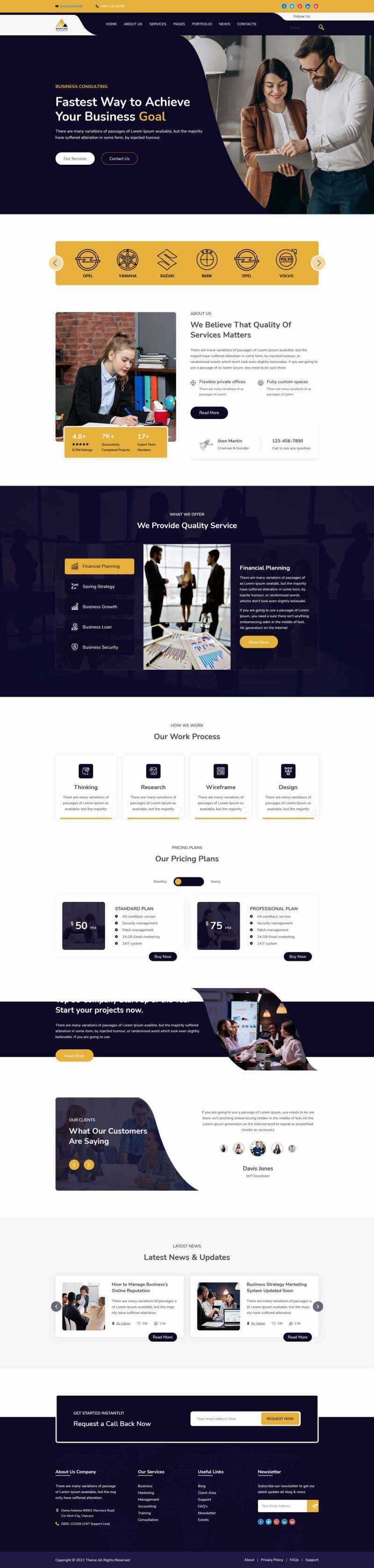 商业方案解决公司网站HTML模板 - 简单网创项目资源网