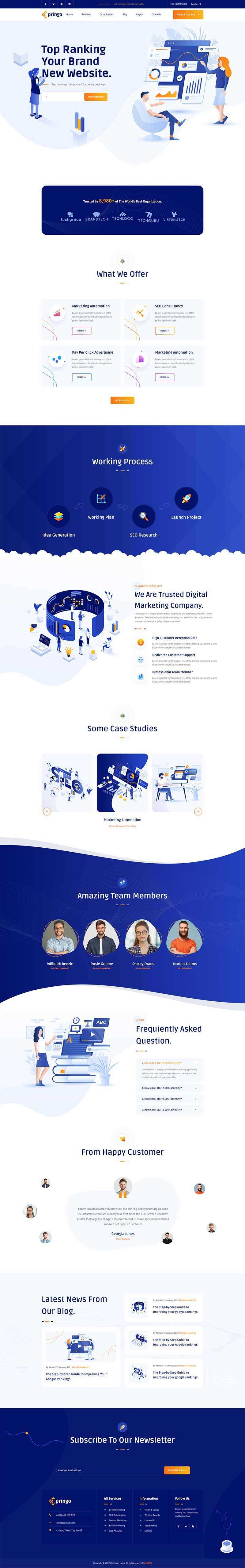 SEO营销咨询服务公司网站html模板 - 简单网创项目资源网