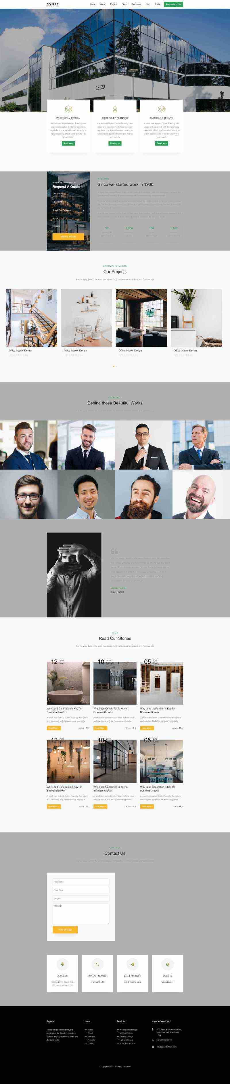 响应式室内装修设计网站html模板 - 简单网创项目资源网