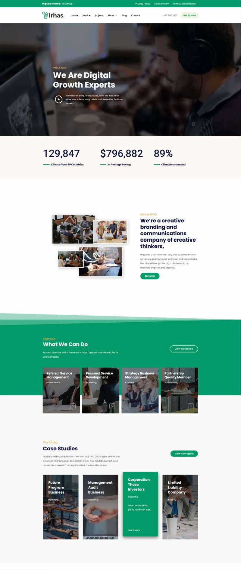 数字软件信息科技公司官网html模板 - 简单网创项目资源网