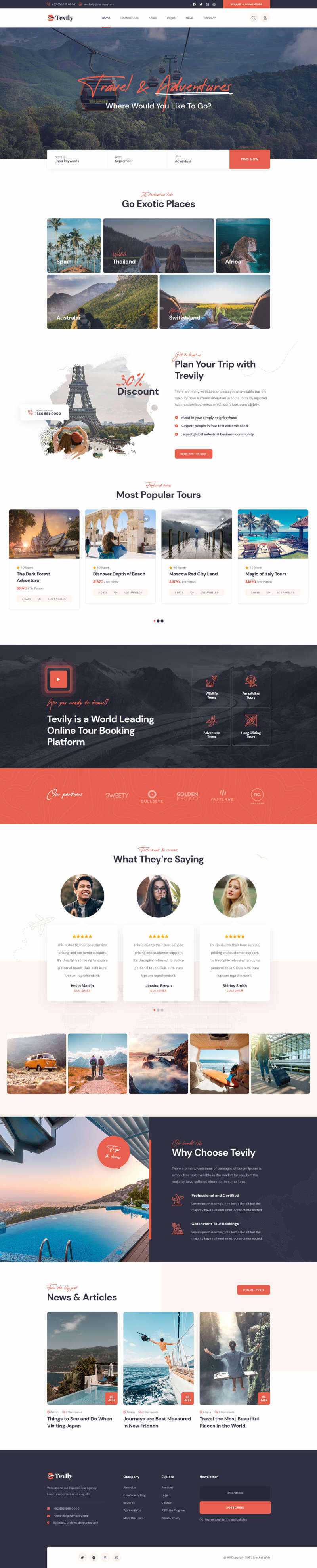 响应式的旅游团报名服务网站html模板 - 简单网创项目资源网