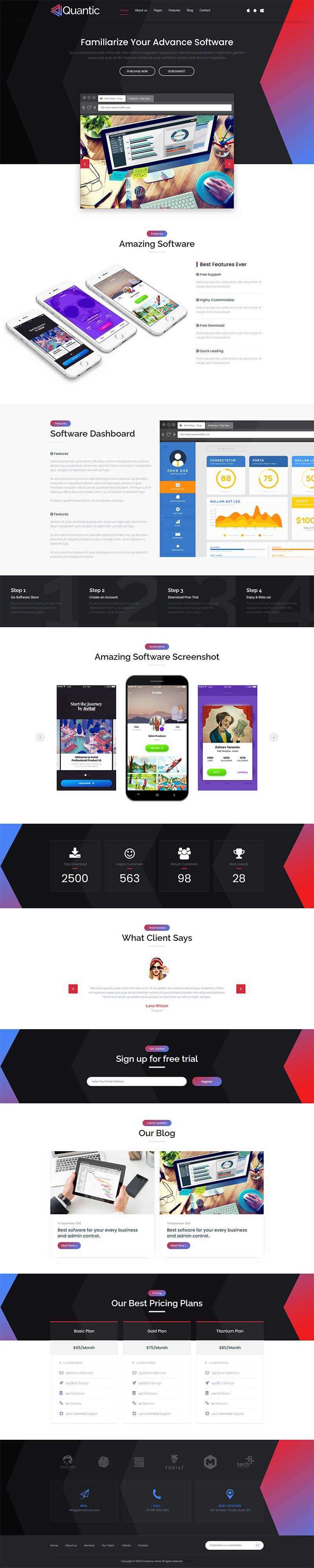 软件开发设计服务公司网站html模板 - 简单网创项目资源网