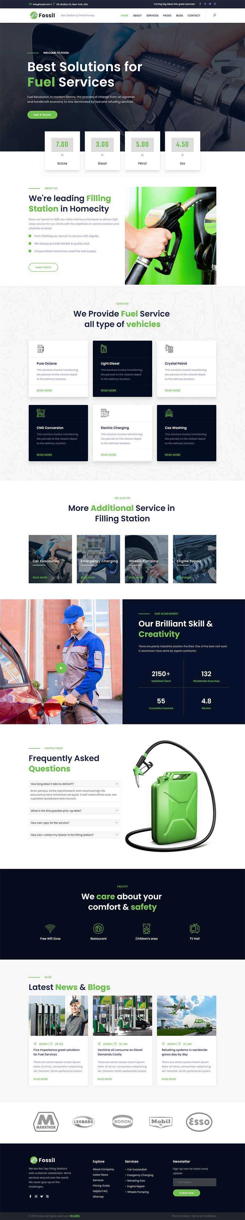 Bootstrap响应式加油燃料环保企业官网HTML模板 - 简单网创项目资源网