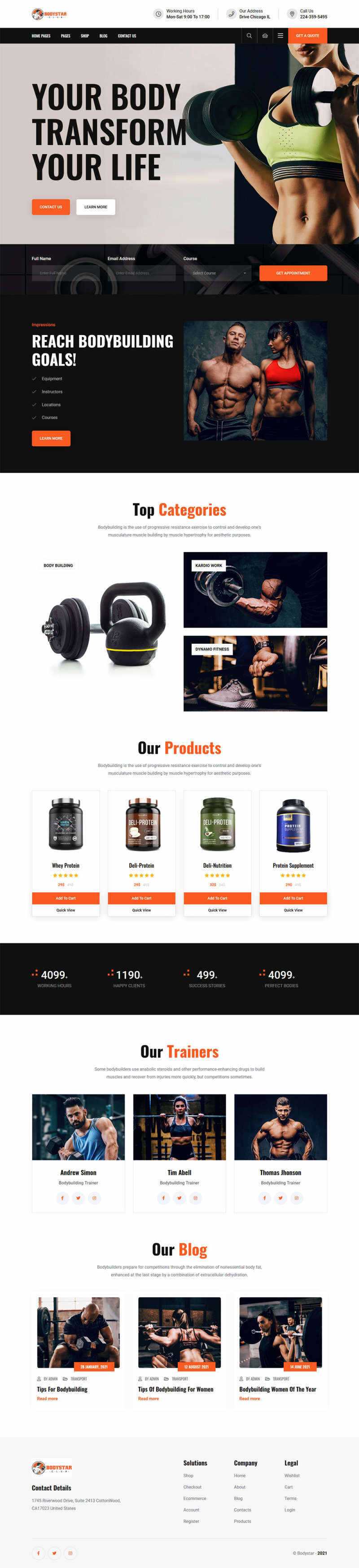 bootstrap响应式健身房设备公司官网html模板 - 简单网创项目资源网