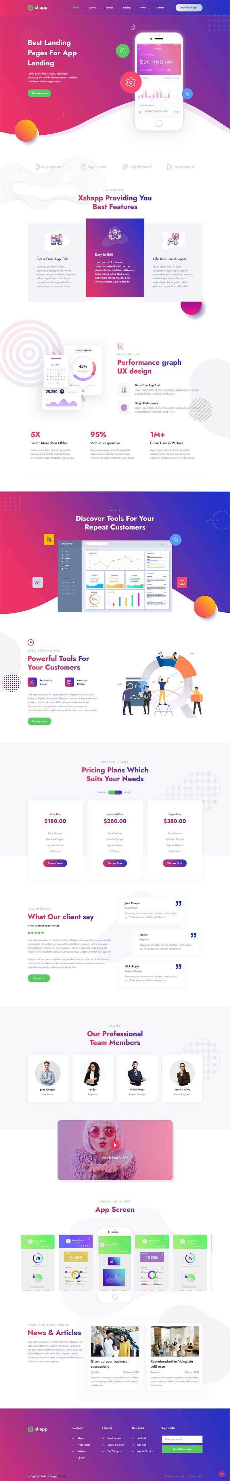 响应式app软件功能介绍官网html模板 - 简单网创项目资源网