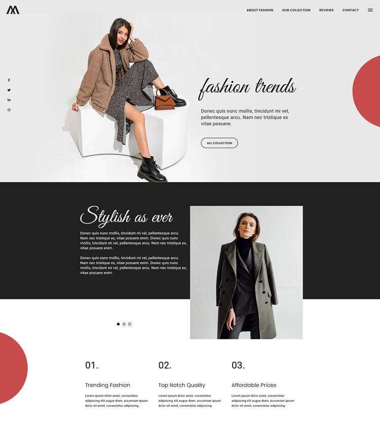 欧美时尚服饰网站html5模板 - 简单网创项目资源网