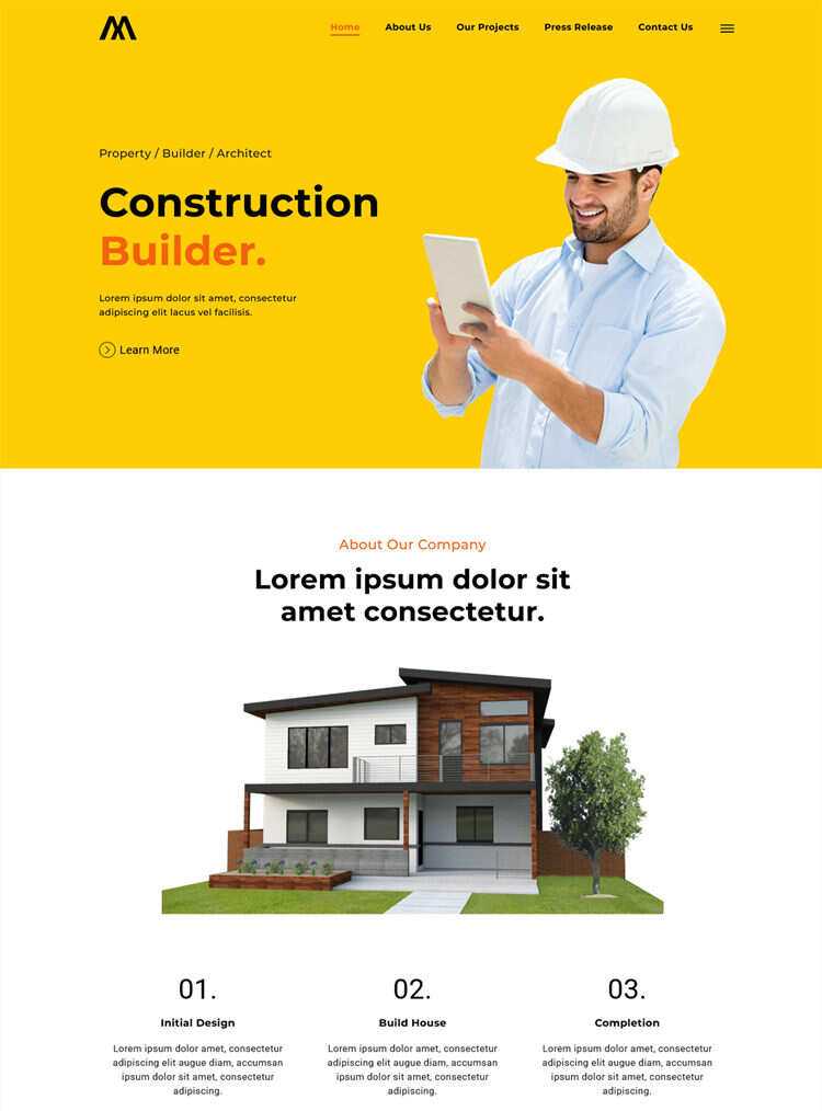 房地产建筑开发商网站html5模板 - 简单网创项目资源网