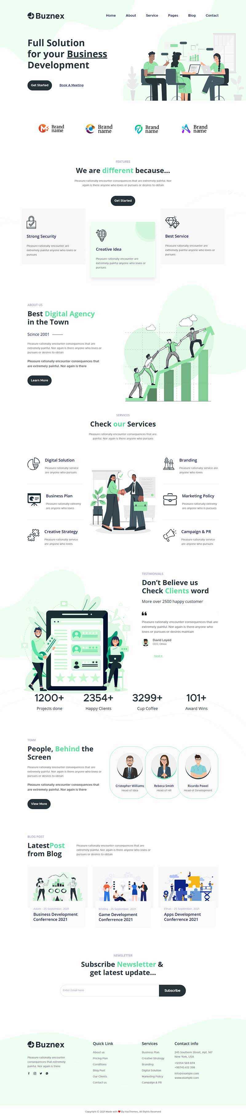 通用的公司业务产品展示响应式html模板 - 简单网创项目资源网