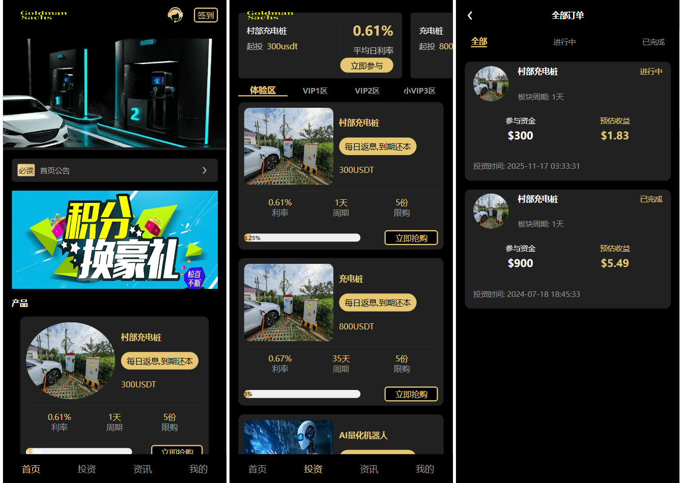 Fidelity充电桩投资理财系统源码-前端uniapp纯源码+后端PHP - 简单网创项目资源网