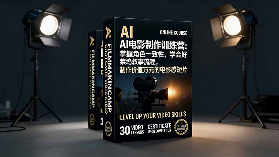 AI电影制作训练营:掌握角色一致性,学会好莱坞叙事流程,制作价值万元的电影感短片 AI电影制作训练营:掌握角色一致性,学会好莱坞叙事流程,制作价值万元的电影感短片