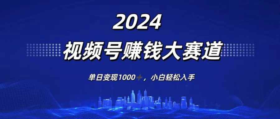 2024视频号赚钱大赛道，单日变现1000+，小白轻松入手 - 简单网创项目资源网