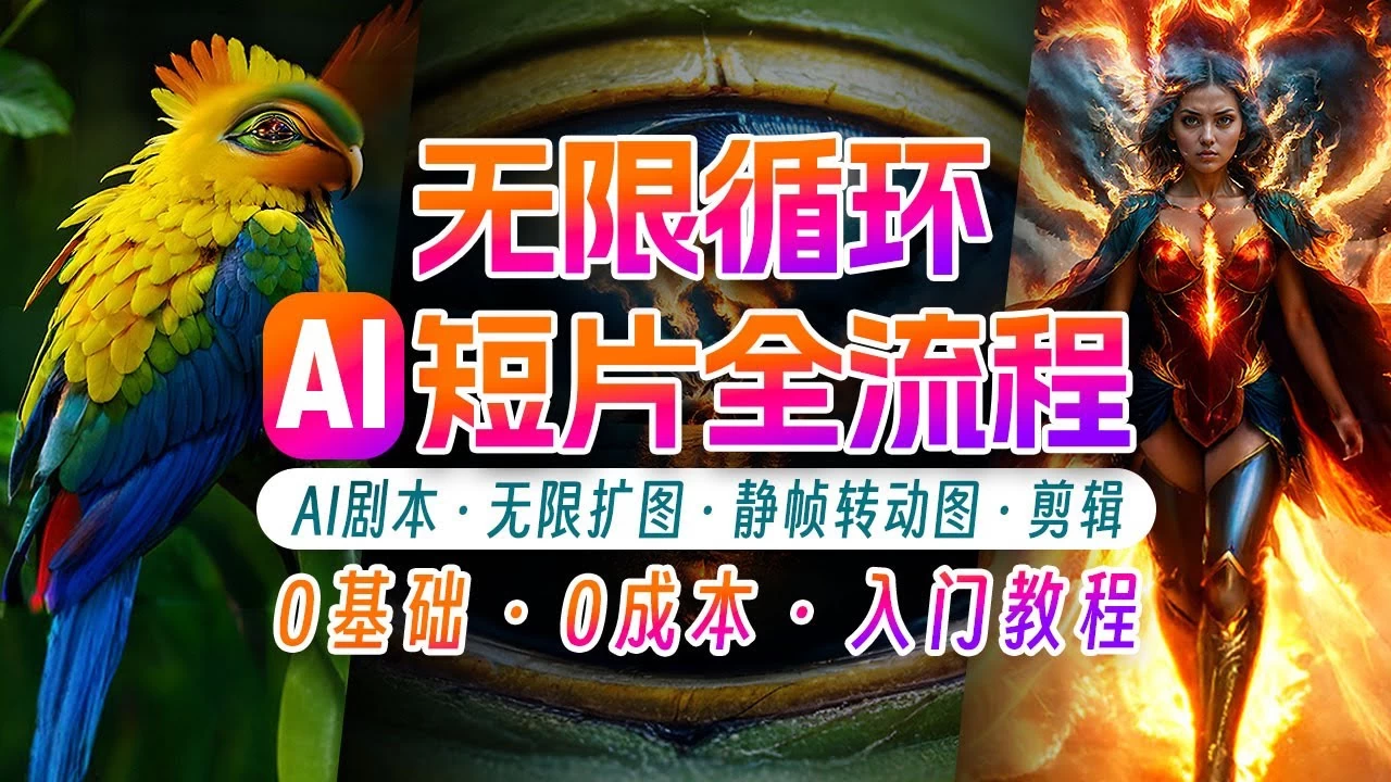 AI剪辑无限循环画面，新手小白轻松月入上万的秘技 - 简单网创项目资源网