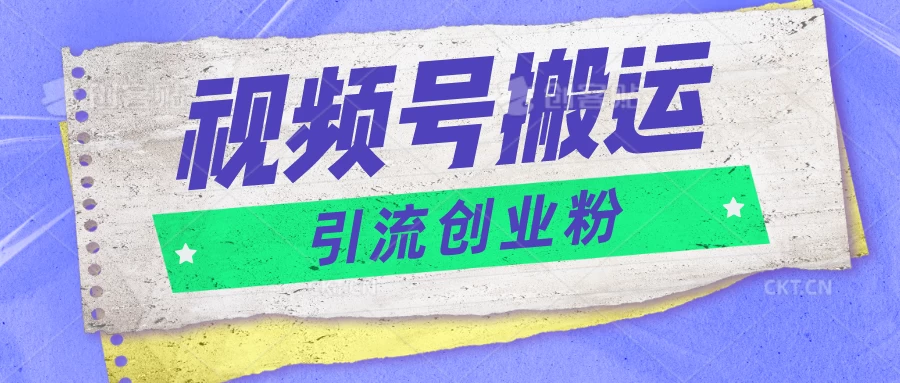 视频号搬运去重，单日引流200+创业粉，日入1000+ - 简单网创项目资源网