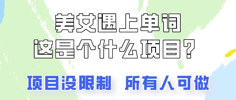 2024美女号单词暴力玩法,上手非常简单,轻松日收入500+ - 简单网创项目资源网