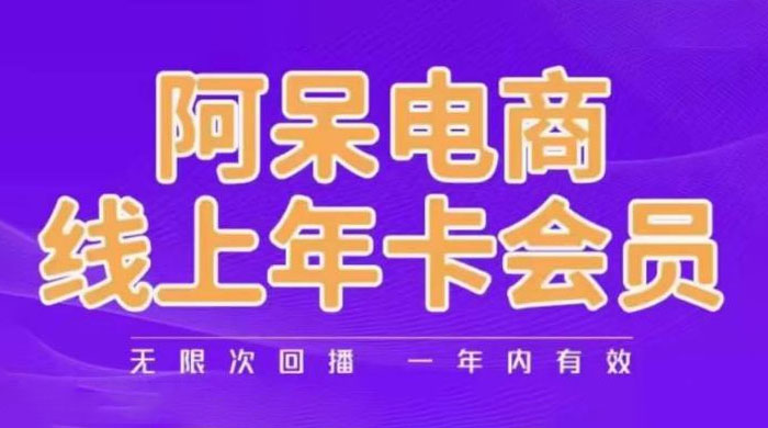 阿呆电商线上年卡会员系列教程：阿呆电商干货分享 - 简单网创项目资源网