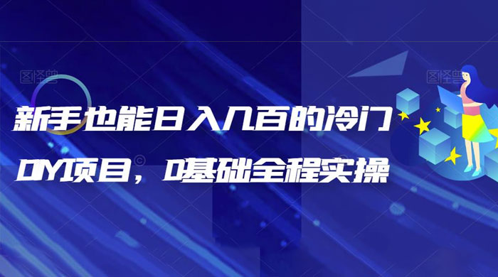 揭秘：新手也能日入几百的冷门 DIY 项目，0 基础全程实操 - 简单网创项目资源网