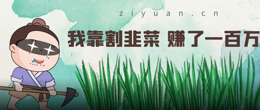 我靠割韭菜 赚了一百万 - 简单网创项目资源网