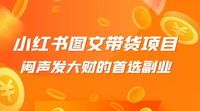 小红书图文带货项目：利润非常巨大，闷声发大财的首选副业 - 简单网创项目资源网