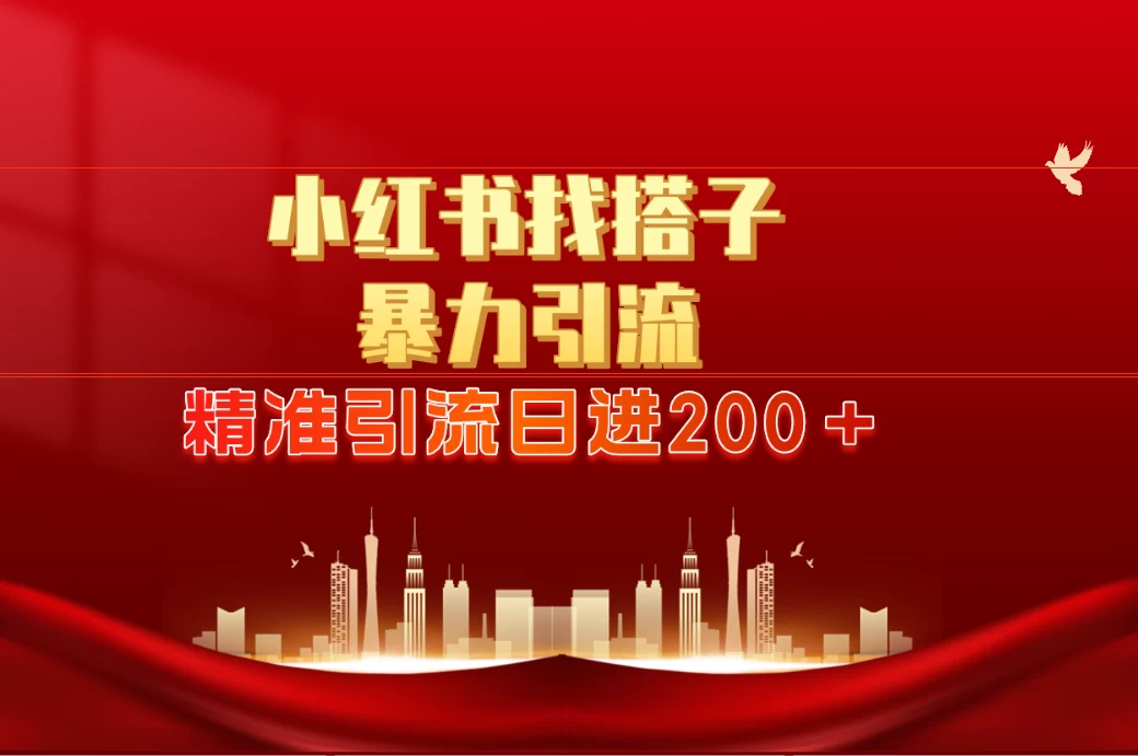 2024最新小红署引流思路,日进300+,暴力引流+锁粉 - 简单网创项目资源网