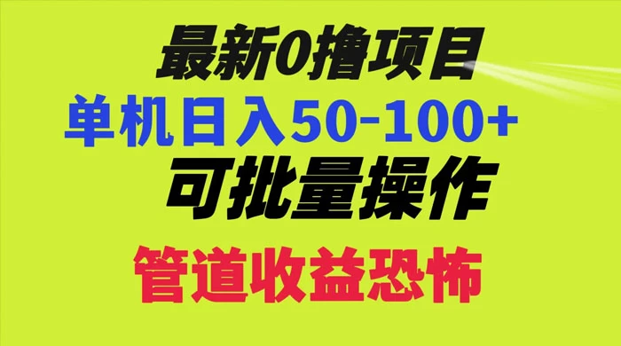 最新 0 撸项目，每天看看广告，单机 50-100+ 可批量操作 - 简单网创项目资源网