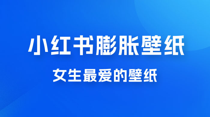 小红书膨胀壁纸项目玩法，女生最爱的壁纸，0 门槛新手也可操作日入 300+ - 简单网创项目资源网