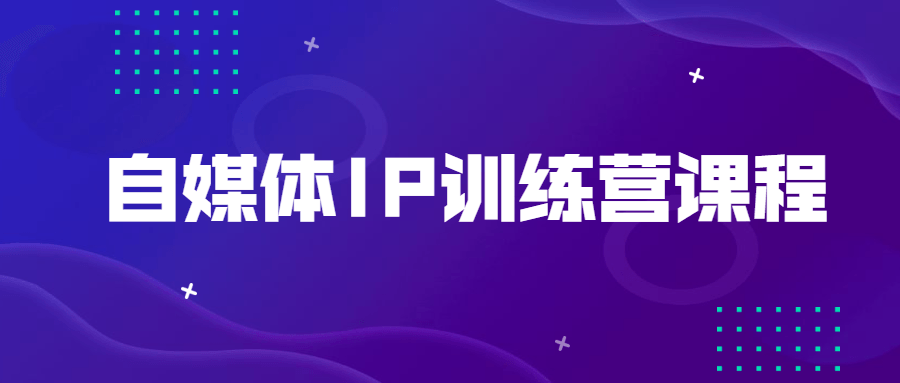 自媒体IP训练营课程 - 简单网创项目资源网