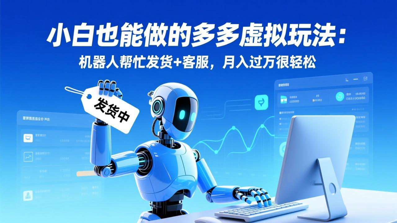 小白也能做的多多虚拟玩法：机器人帮忙发货+客服，月入过万很轻松 - 简单网创项目资源网