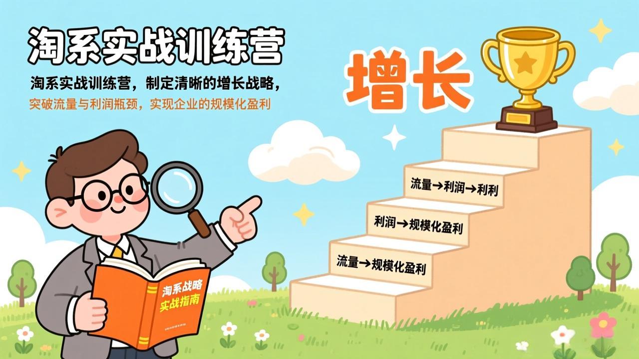 淘系实战训练营，制定清晰的增长战略，突破流量与利润瓶颈，实现企业的规模化盈利 - 简单网创项目资源网