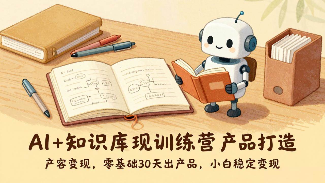 （17323期）AI+知识库变现训练营，产品打造、内容创作、全平台变现，零基础30天出产品，小白稳定变现 - 简单网创项目资源网