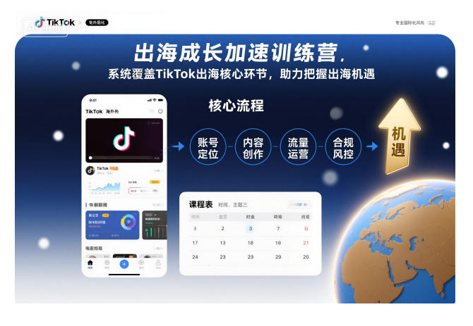 出海成长加速训练营，系统覆盖TikTok出海核心环节，助力把握出海机遇(更新) - 简单网创项目资源网