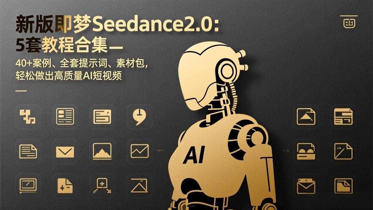 （17398期）新版即梦Seedance2.0：5套教程合集，40+案例、全套提示词、素材包，轻松做出高质量AI短视频 - 简单网创项目资源网
