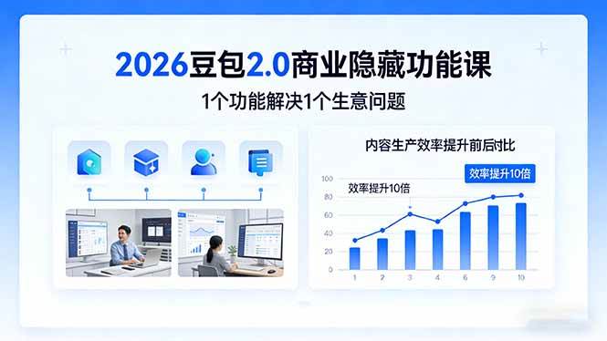 （17452期）2026豆包2.0商业隐藏功能课，1个功能解决1个生意问题，内容生产效率提升10倍 - 简单网创项目资源网