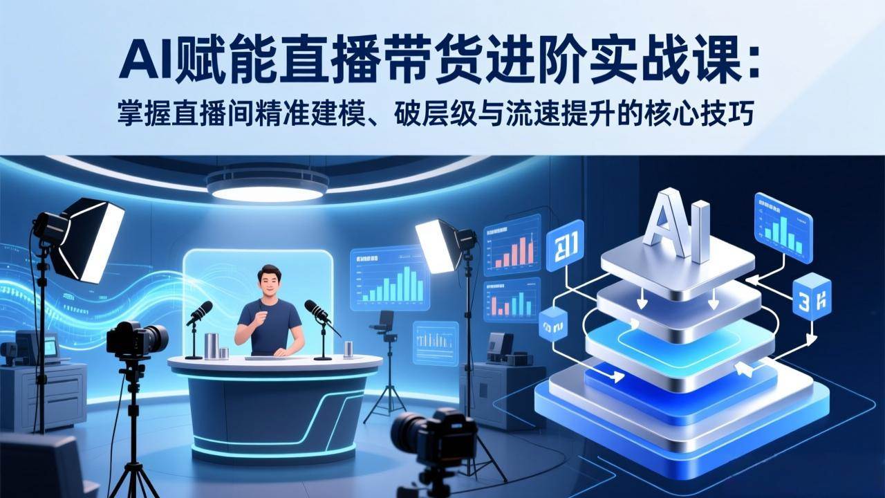 （17405期）AI赋能直播带货进阶实战课：掌握直播间精准建模、破层级与流速提升的核心技巧 - 简单网创项目资源网