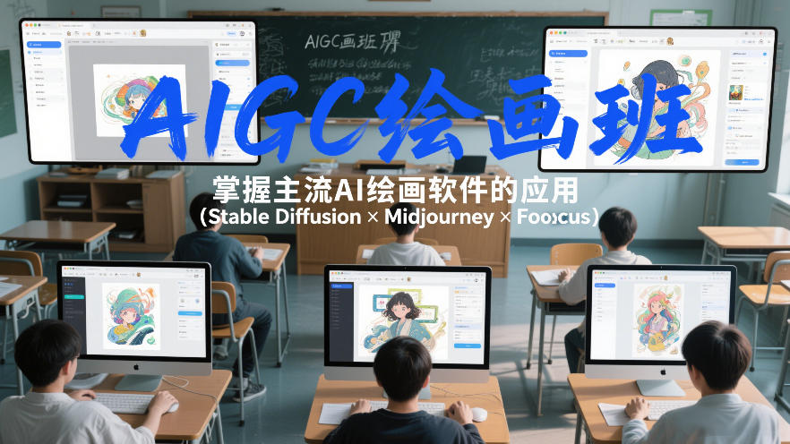 AIGC绘画班，掌握主流Ai绘画软件的应用（Stable Diffusion x Midjourney x Fooocus） - 简单网创项目资源网