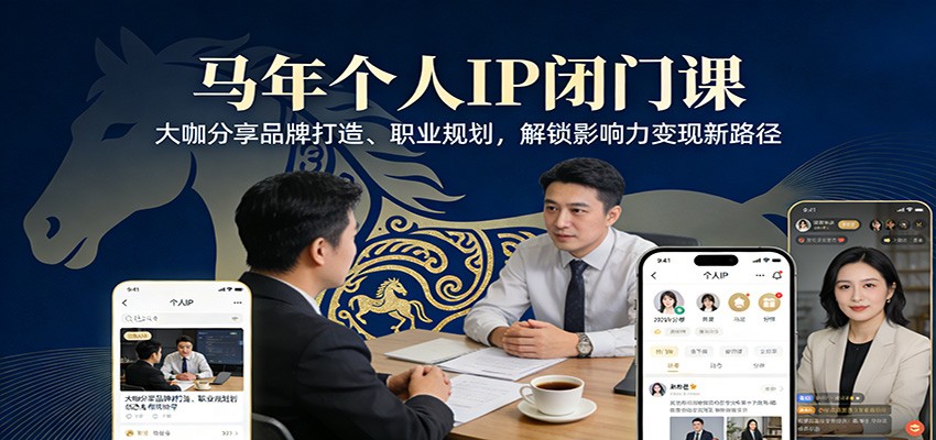 马年个人IP闭门课，大咖分享品牌打造、职业规划，解锁影响力变现新路径 - 简单网创项目资源网