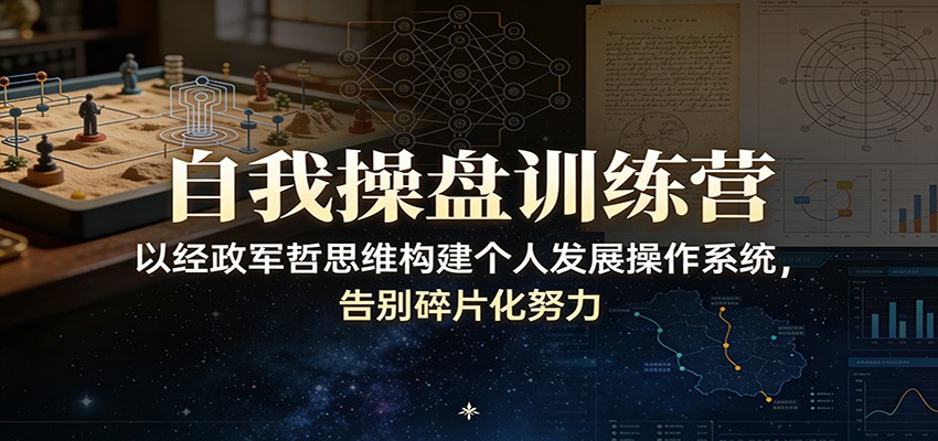 自我操盘训练营：以经政军哲思维构建个人发展操作系统，告别碎片化努力 - 简单网创项目资源网