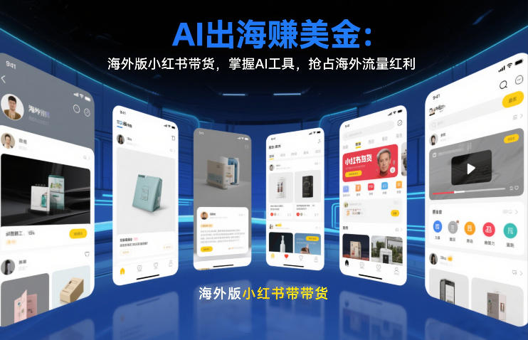 AI出海賺美金：海外版小红书带货，掌握AI工具，抢占海外流量红利(更新2026) - 简单网创项目资源网