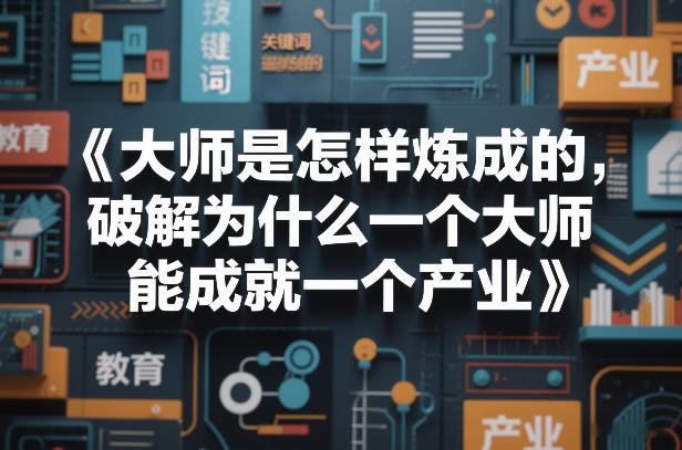 大师是怎样炼成的，破解为什么一个大师，能成就一个产业【电子书】 - 简单网创项目资源网