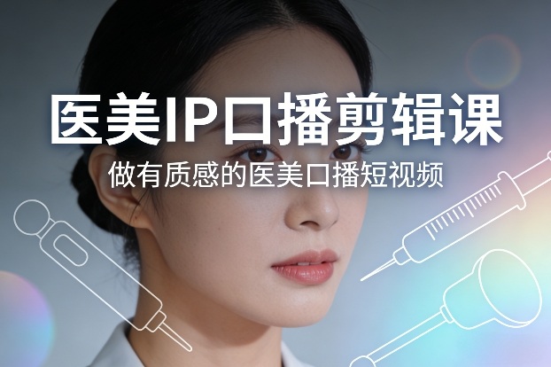 医美IP口播剪辑课，做有质感的医美口播短视频 - 简单网创项目资源网