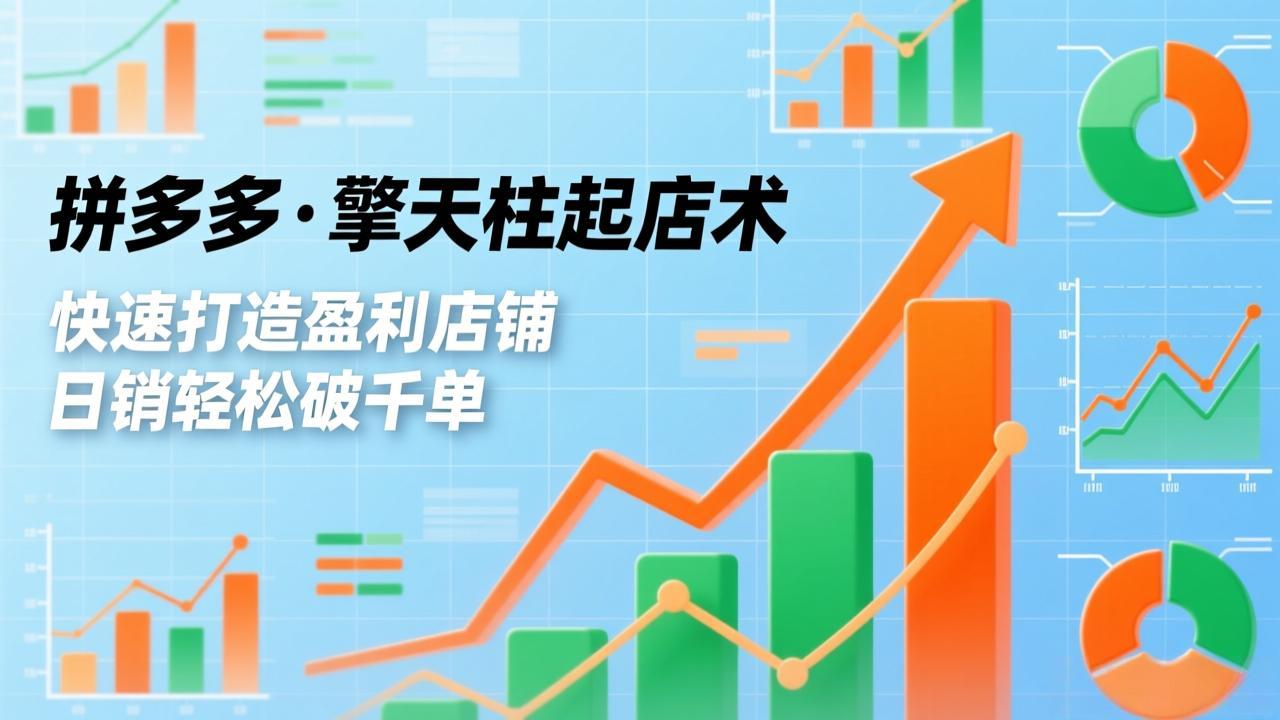 拼多多·擎天柱起店术，爆流布局、利润起飞、不断流，快速打造盈利店铺，日销破千单(更新 - 简单网创项目资源网