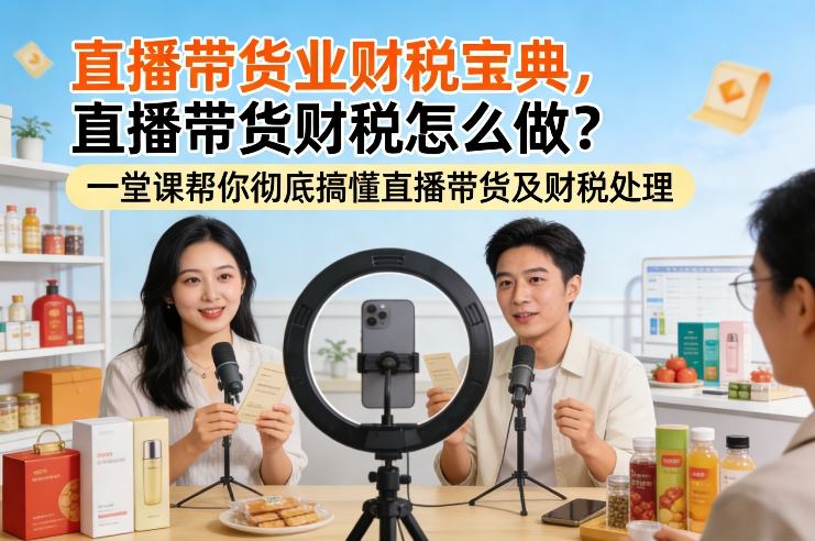 直播带货业财税宝典，直播带货财税怎么做？一堂课帮你彻底搞懂直播带货及财税处理 - 简单网创项目资源网