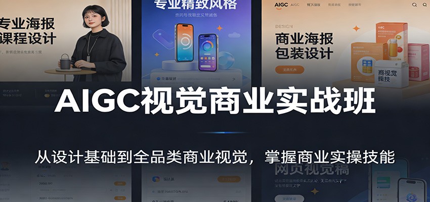 AIGC视觉商业实战班：从设计基础到全品类商业视觉，掌握商业实操技能 - 简单网创项目资源网