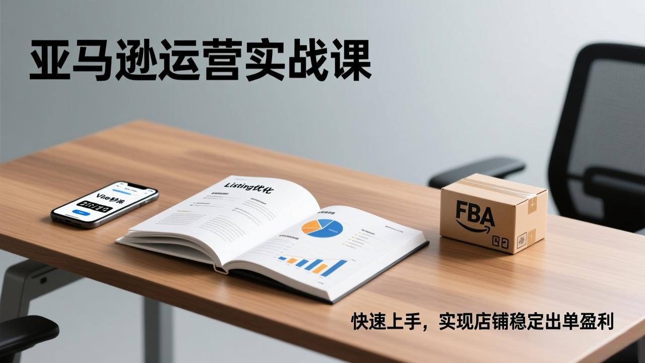 亚马逊运营实战课，Listing优化、Vine秒杀、FBA发货，快速上手，实现店铺稳定出单盈利 - 简单网创项目资源网