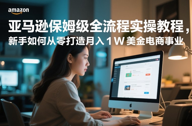亚马逊保姆级全流程实操教程，新手如何从零打造月入1W美金电商事业 - 简单网创项目资源网
