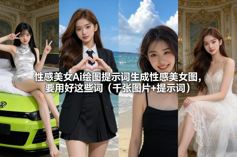 性感美女Ai绘图提示词生成性感美女图，要用好这些词(千张图片+提示词) - 简单网创项目资源网