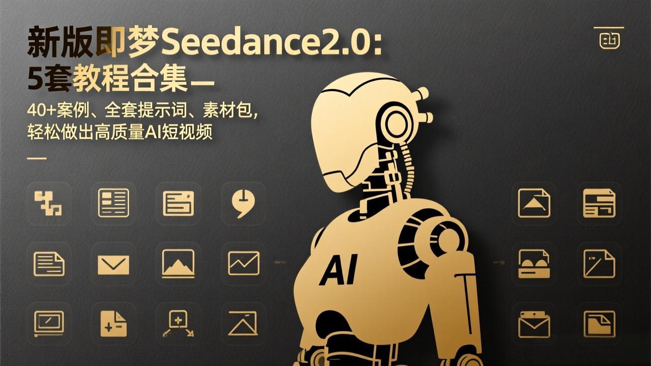 新版即梦Seedance2.0：5套教程合集，40+案例、全套提示词、素材包，轻松做出高质量AI短视频 - 简单网创项目资源网